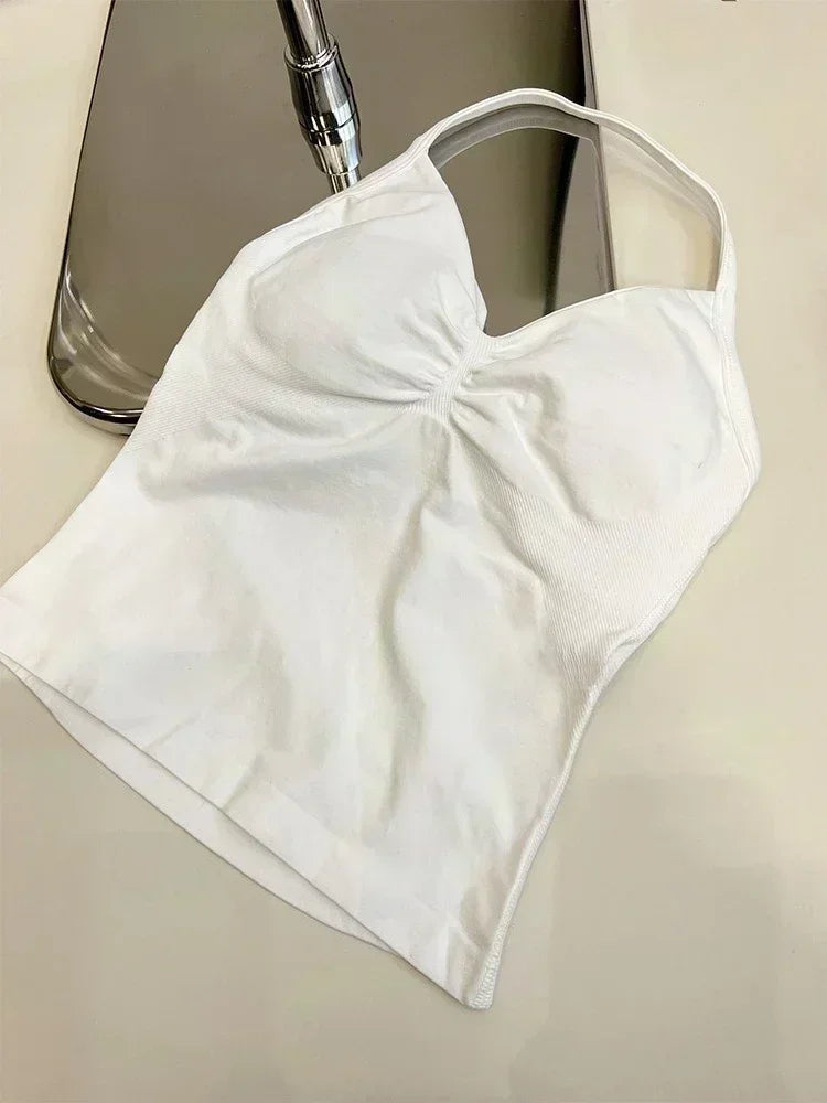 Four Seasons New Gym Fashion Yoga Gym Clothing Hip Pants Neck Bra Comfortable Dopamine Pilates Set