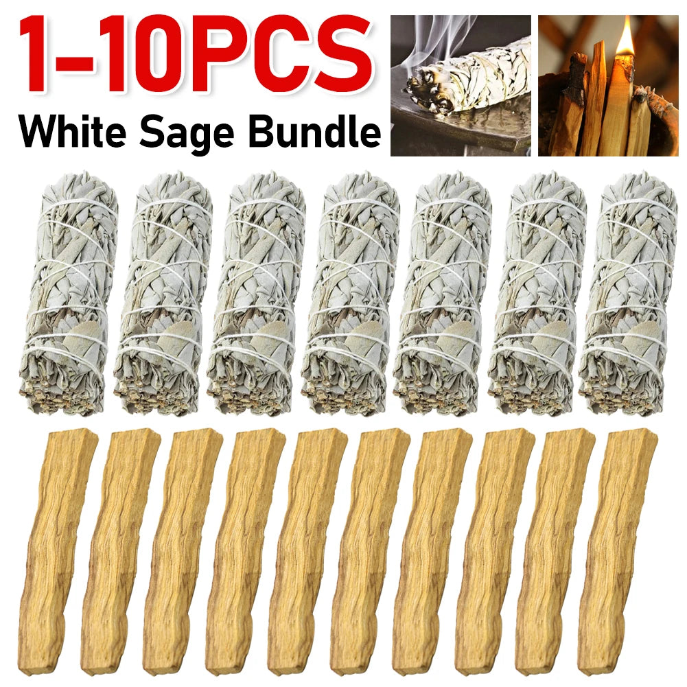 Incense White Sage Bundle Smudge Sticks Home Purification Pure Leaf Purification Meditation Home Cleansing Burning Aromatherapy