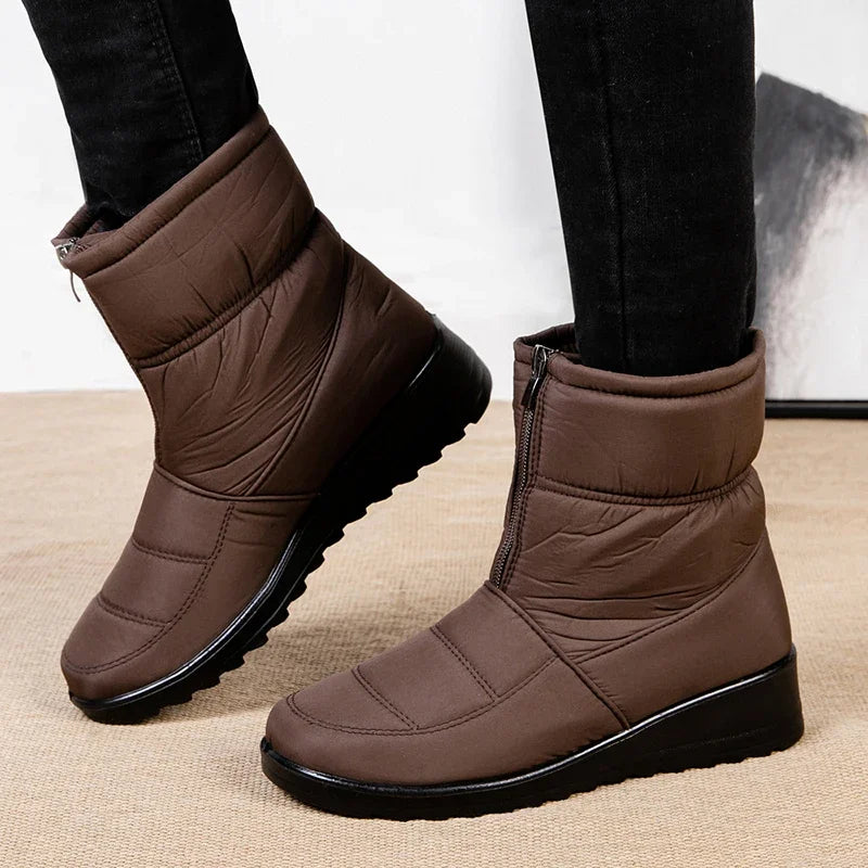 Waterproof Snow Boots for Women Warm Shoes for Women Fur Ankle Boots Non Slip Cotton Padded Shoes Female New Zipper Botas Mujer