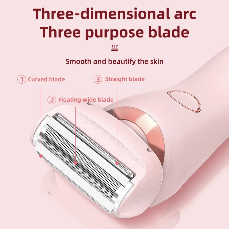 Painless Hair Removal Epilator USB Rechargeable Trimmer Women Body Razor Face Leg Armpit Bikini Hand Pubic Shaver Hair Remover