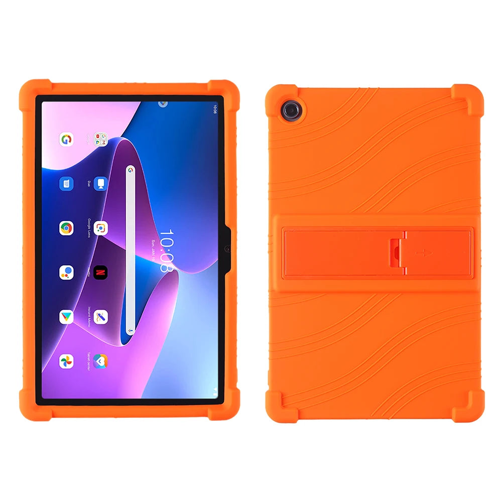 Stand Case for Lenovo Xiaoxin Pad 10.6" 2022 Tab M10 Plus 3rd Gen TB125 TB128FU XU K10 Pro TB223FC TB226XC Soft Silicone Cover