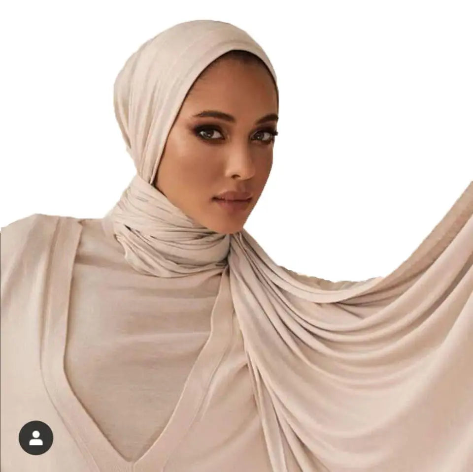 New 43 Colors Modal Cotton Jersey Hijab Scarf For Muslim Women Shawl Plain Hijabs Scarves Headscarf African Lady Turban Ramadan