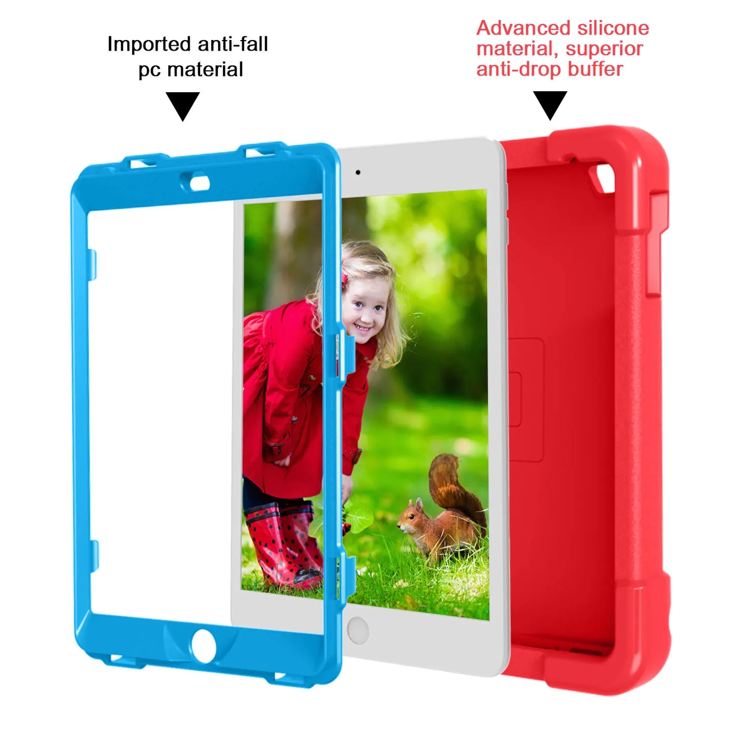 EVA PC Case For iPad Mini 1 2 3 7.9 inch 360° Rotation Stand Cover Model A1432 A1454 A1455 A1489 A1490 A1491 A1599 A1600 A1601