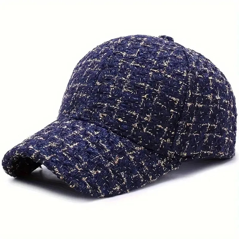 Vibrant Golden Plaid Baseball Cap - Elegant Solid Color Dad Hat with Lightweight Adjustable Design, Perfect for Golf, Sun Protec