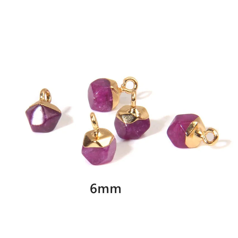 5Pieces/Lot Natural Irregular Stone Pendants Bead Amethysts Quartzs Pendant Healing Reiki Stone Pendant Beads for DIY Necklace