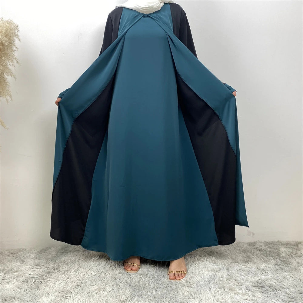 Ramadan Eid Muslim Abaya Dubai Luxury Splicing Fake Two Pieces Abayas For Women Kaftan Modest Dress Islam Caftan Marocain Femme