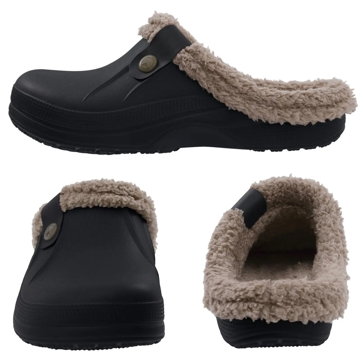 Bebealy Classic Women Men Garden Shoes Outdoor Men Antiskid Slippers Warm Women Waterproof Slippers Indoor Fuzzy Fluffy Slippers