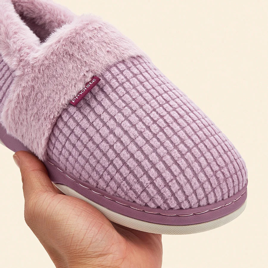 Winter Home Slippers for Women Bedroom Anti-slip House Cotton Shoes Warm Plush Couples Indoor Slippers