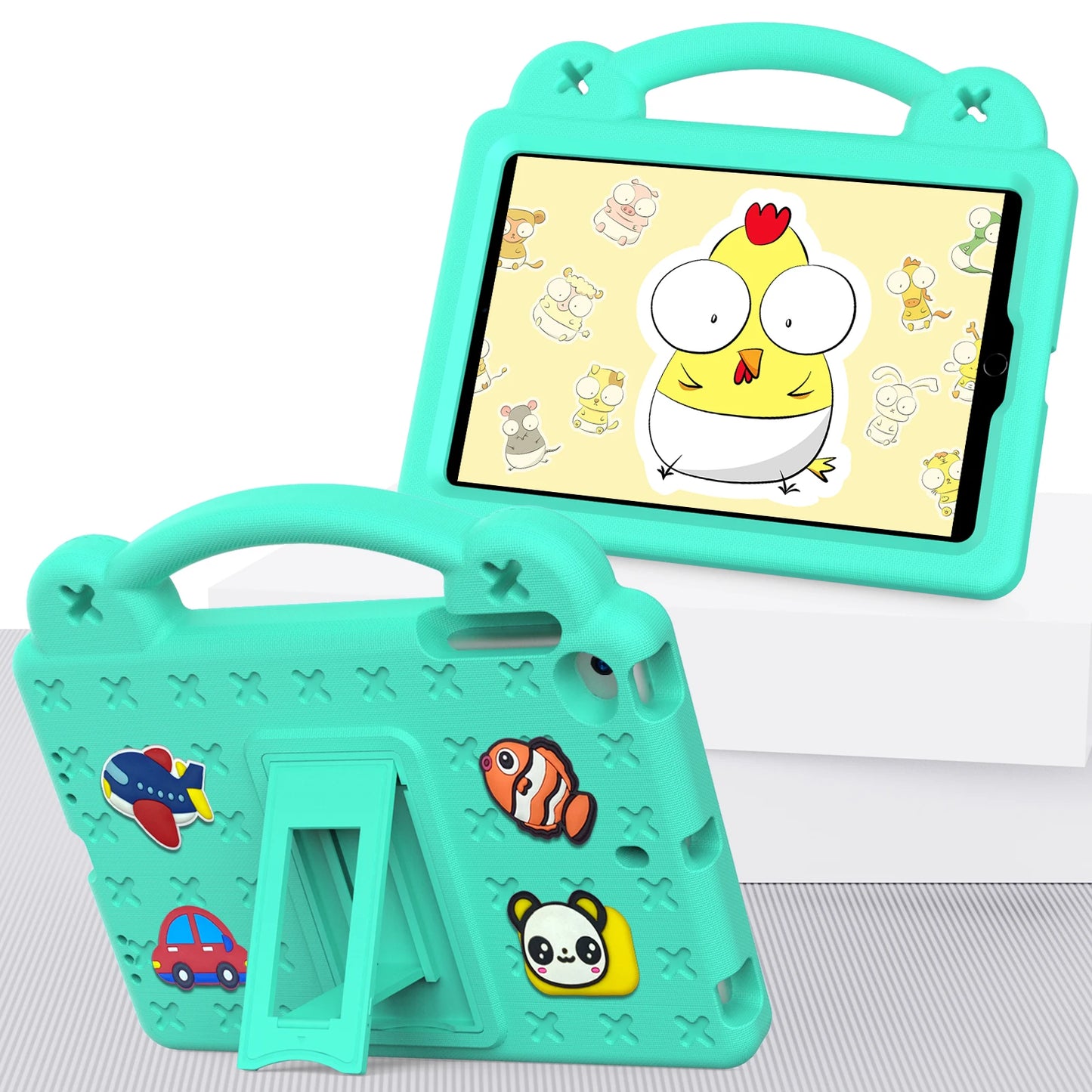 EVA Bear Stand Case For iPad 10th Air 4 5 10.9 Pro 11 10.5 9.7 2017 2018 Air 3 2 1 10.2 7-8-9th Kids Cover For Mini 1 2 3 4 5 6