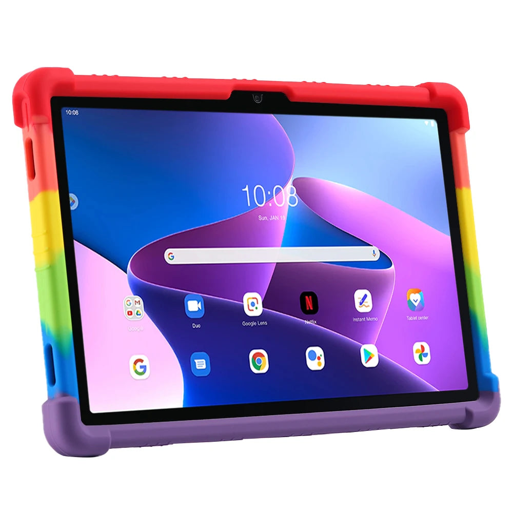 Stand Case for Lenovo Xiaoxin Pad 10.6" 2022 Tab M10 Plus 3rd Gen TB125 TB128FU XU K10 Pro TB223FC TB226XC Soft Silicone Cover