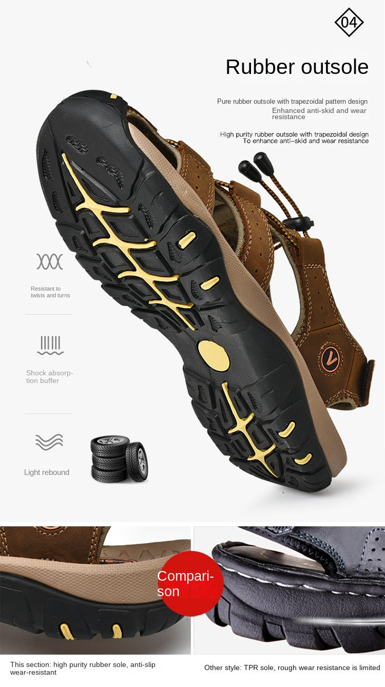 Summer Shoes for Men Breathable Mens Sandals Outdoor Hiking Water Beach Sandals Camping Fishing Climbing Man Sneakers