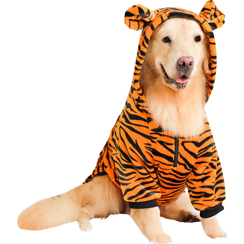 Pet Clothes for Medium Large Dogs Dog Pajama Coat Dog Hoody Winter Warm Fleece Golden Retriever Labrador Dogs Clothes Costume