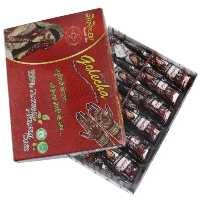 New Henna Tattoo Paste Black brown red white Henna Cones Indian For Temporary DIY Tattoo Sticker Body Paint Cone henne