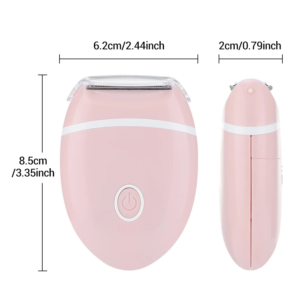 Electric Mini Razor Hair Remover for Ladies Painless Bikini Trimmer Safe Shaver for Leg Arm Armpit Intimate Area Female Epilator