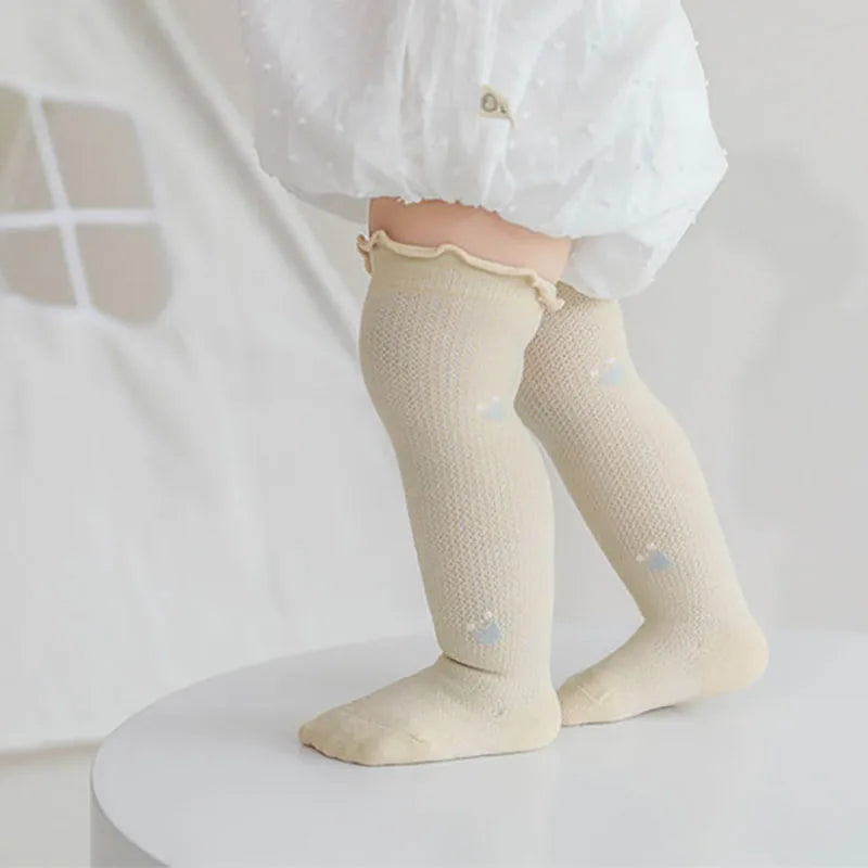 Summer Lovely Baby Socks Thin Newborn Over-Knee Long Tube Cotton Stockings Infant Anti-mosquito Socks