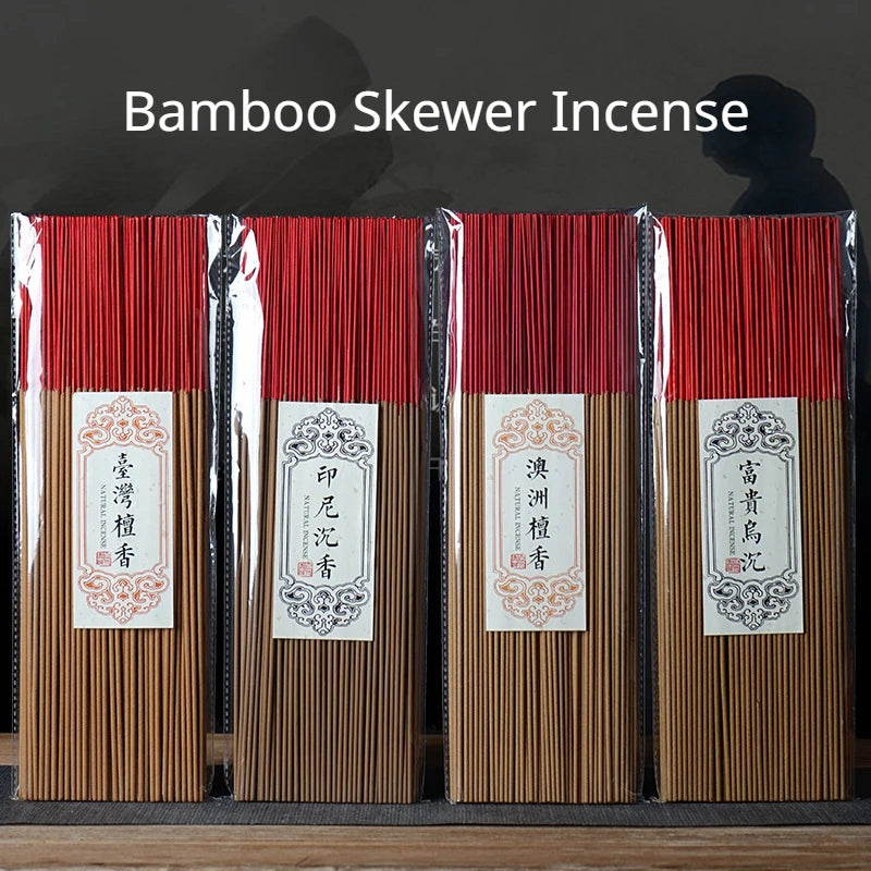 200g Bamboo Skewer Incense Slight Smoke Sandalwood Home/Buddha Worship/sacrifice/sleep Aid/air Purification Natural Aromatherapy