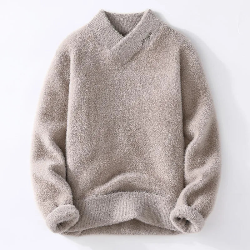 Sweaters men winter korean style mens warm sweater V-neck men sweaters autumn Men's wool pullovers men full size M-XXXL