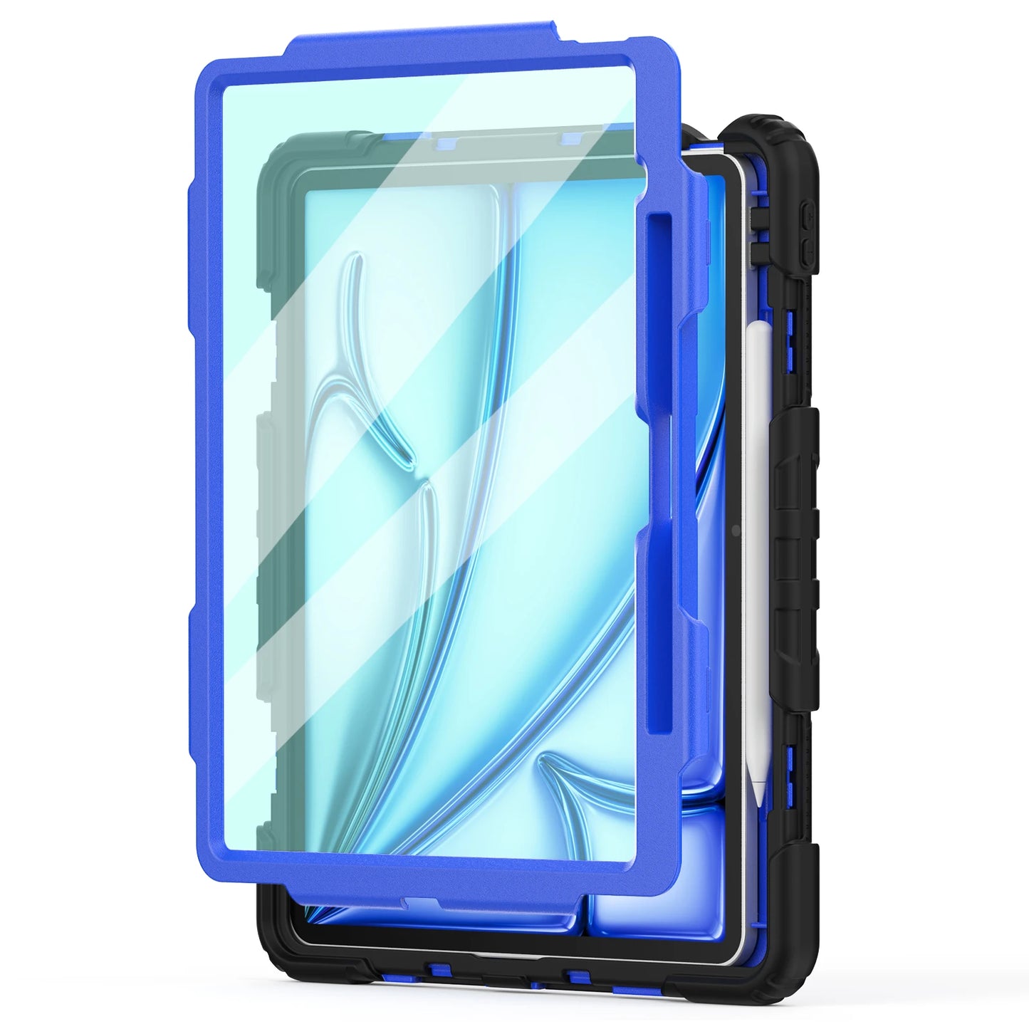 Rotating Stand Case For iPad Pro Air 13 2024 A2898 A2903 A2904 A2925 A2926 A3007 Cover With Screen Protector Hand Shoulder Strap