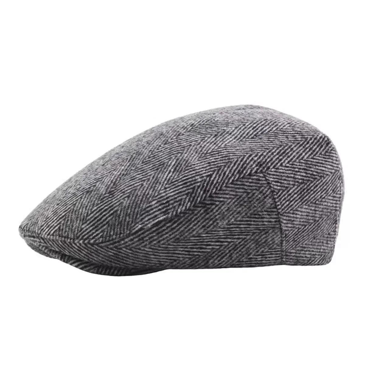 Retro Coarse Grain Fluff Newsboy Caps Men British Painters Hats Autumn Winter Berets Herringbone Flat Cap Hip Hop Berets