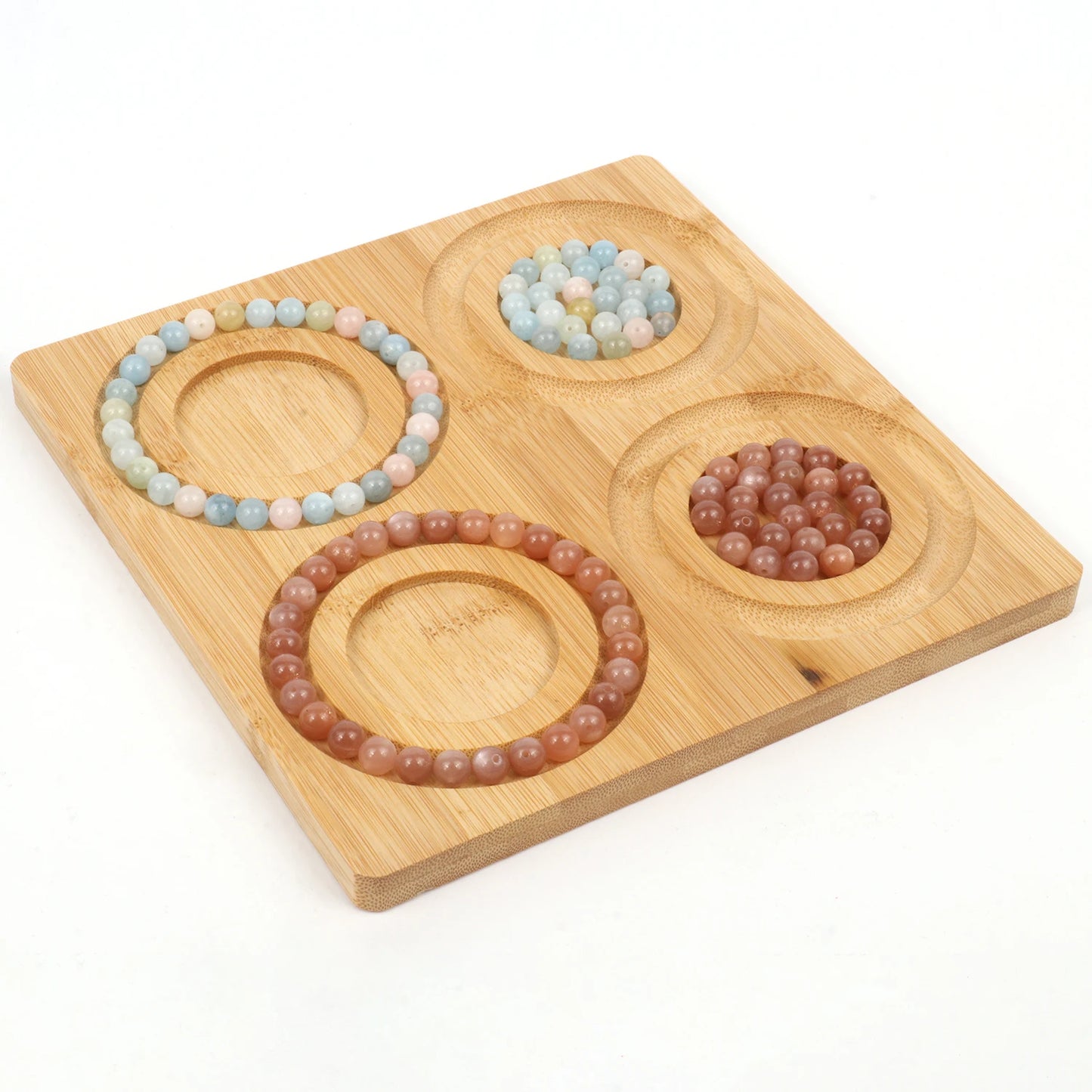 1PCS AAA Bamboo Bead Board Wood Jewelry Making Measuring Tool for DIY Bracelet Necklace Accessories Finding Organizer Tray Craft