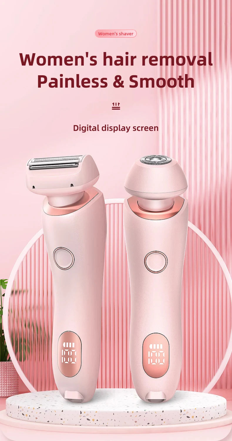 Painless Hair Removal Epilator USB Rechargeable Trimmer Women Body Razor Face Leg Armpit Bikini Hand Pubic Shaver Hair Remover