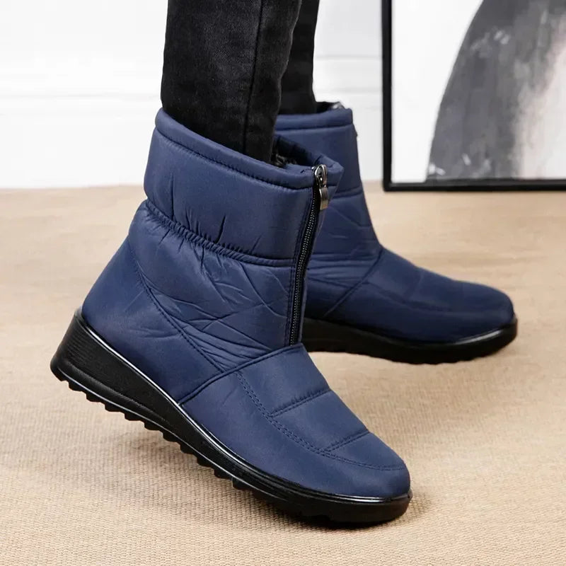 Waterproof Snow Boots for Women Warm Shoes for Women Fur Ankle Boots Non Slip Cotton Padded Shoes Female New Zipper Botas Mujer