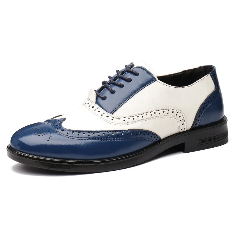 Leather Brogues Men Big Size Fashion Wedding Party Men Dress Shoes Italian Designer Male Drivng Formal Shoes Lace Up Men Oxfords