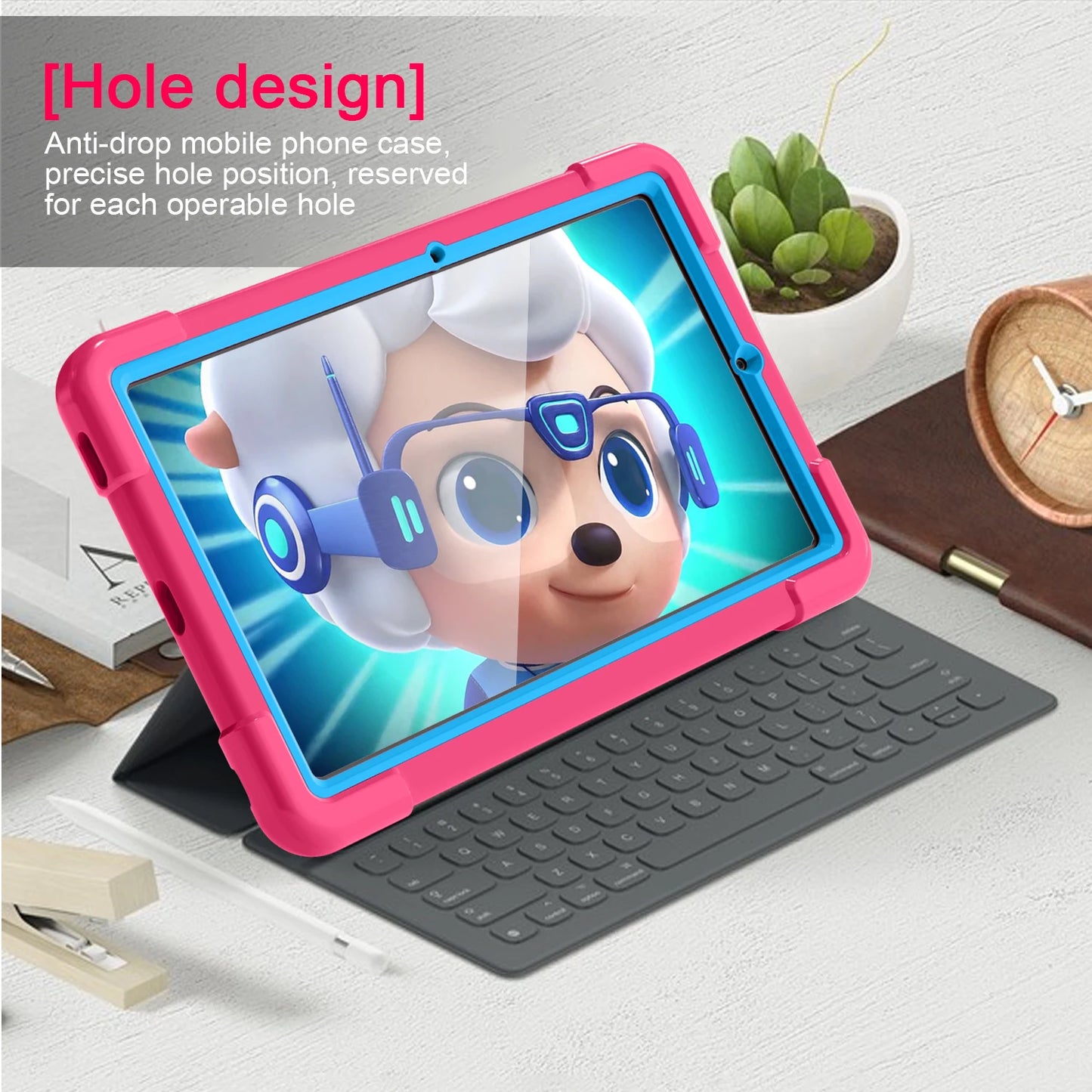 EVA PC Kids Case Universal For Samsung Galaxy Tab S6 Lite10.4 2024 2022 2020 SM-P620 P625 P613 P619 P610 P615 360 Rotation Cover