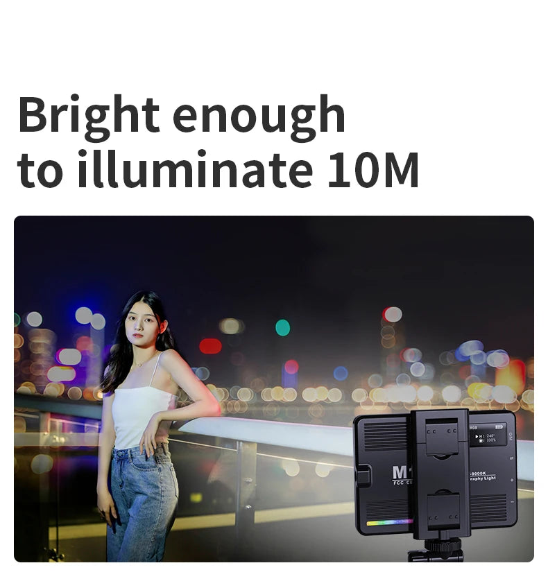 Desiontal Mini video fill light RGB full color ambient light selfie LED color temperature adjustable for camera,iphone,computer