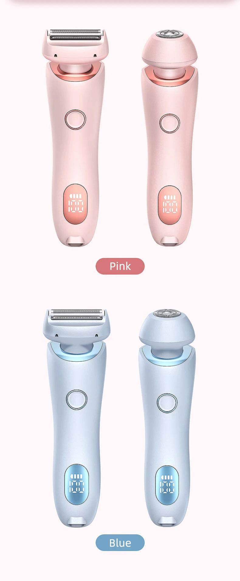 Painless Hair Removal Epilator USB Rechargeable Trimmer Women Body Razor Face Leg Armpit Bikini Hand Pubic Shaver Hair Remover