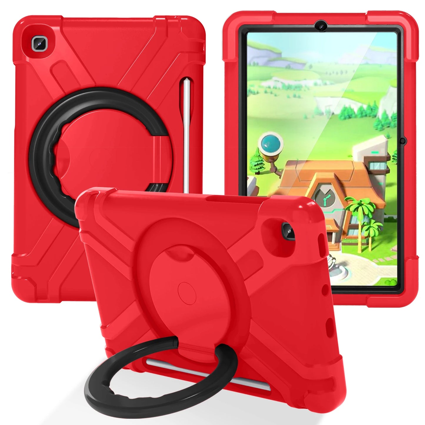 EVA PC Kids Case Universal For Samsung Galaxy Tab S6 Lite10.4 2024 2022 2020 SM-P620 P625 P613 P619 P610 P615 360 Rotation Cover