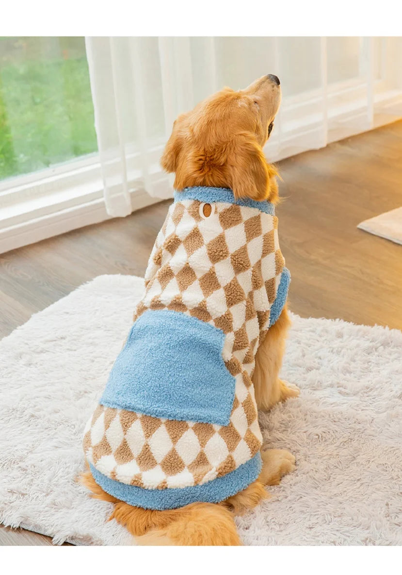 Autumn and winter sweaters for Big Dogs Warm Dog Vest Fleece Dog Coat Pet Dog Hoodies Golden Retriever Large Dog Costume