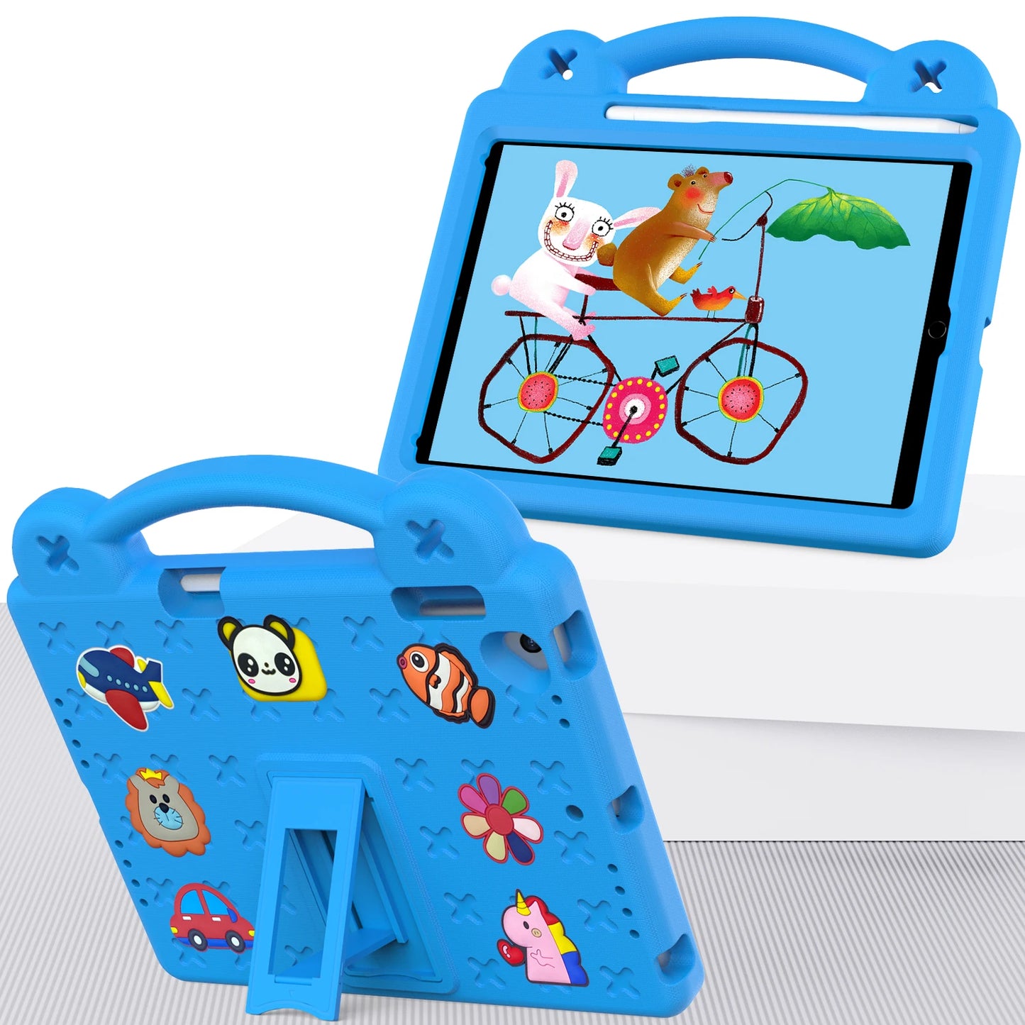 EVA Bear Stand Case For iPad 10th Air 4 5 10.9 Pro 11 10.5 9.7 2017 2018 Air 3 2 1 10.2 7-8-9th Kids Cover For Mini 1 2 3 4 5 6