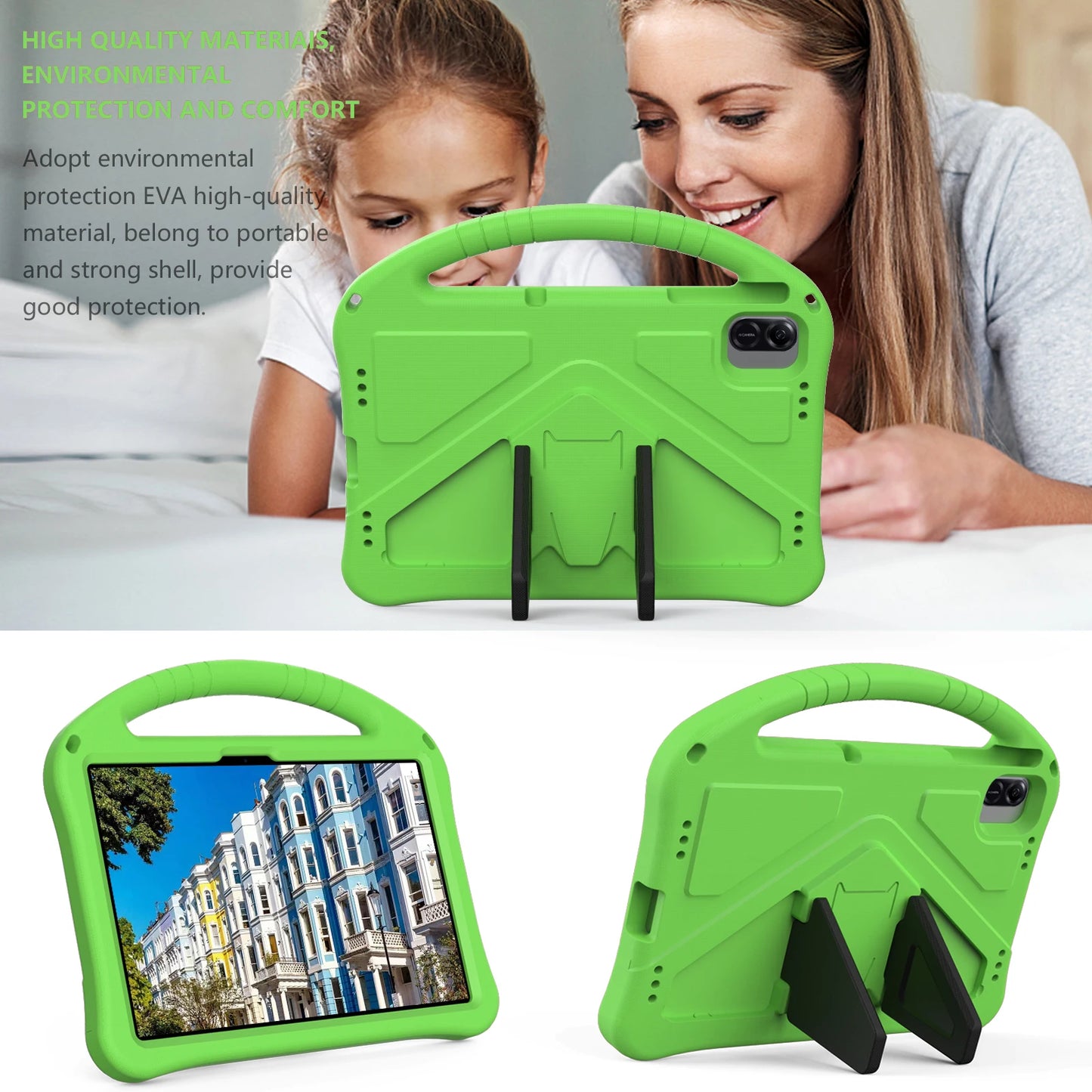 Built-in Kickstand Case For Huawei Honor Pad X8a 2024 11.0 inch Model NDL-W09 Kids EVA Cover With Portable Holder Shockproof