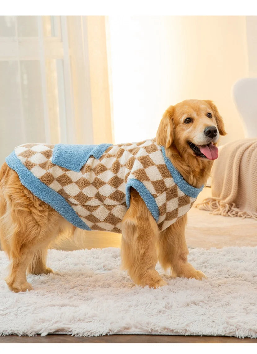 Autumn and winter sweaters for Big Dogs Warm Dog Vest Fleece Dog Coat Pet Dog Hoodies Golden Retriever Large Dog Costume