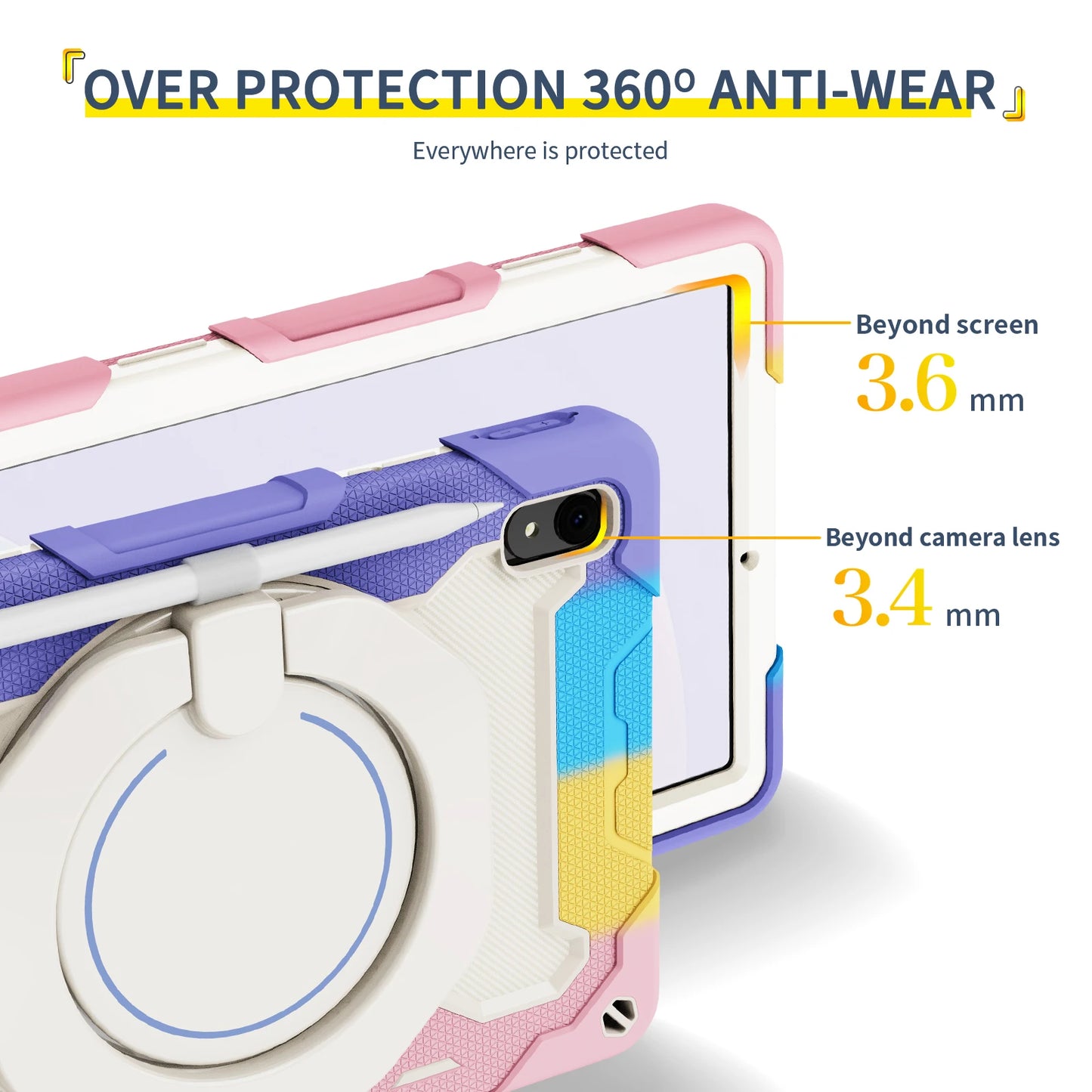 Heavy Duty Case For Huawei MatePad 11.5 11 SE 10.4 10.1 T10 T10S 360 Rotating Stand Cover Shockproof With Handle Grip PC Silicon