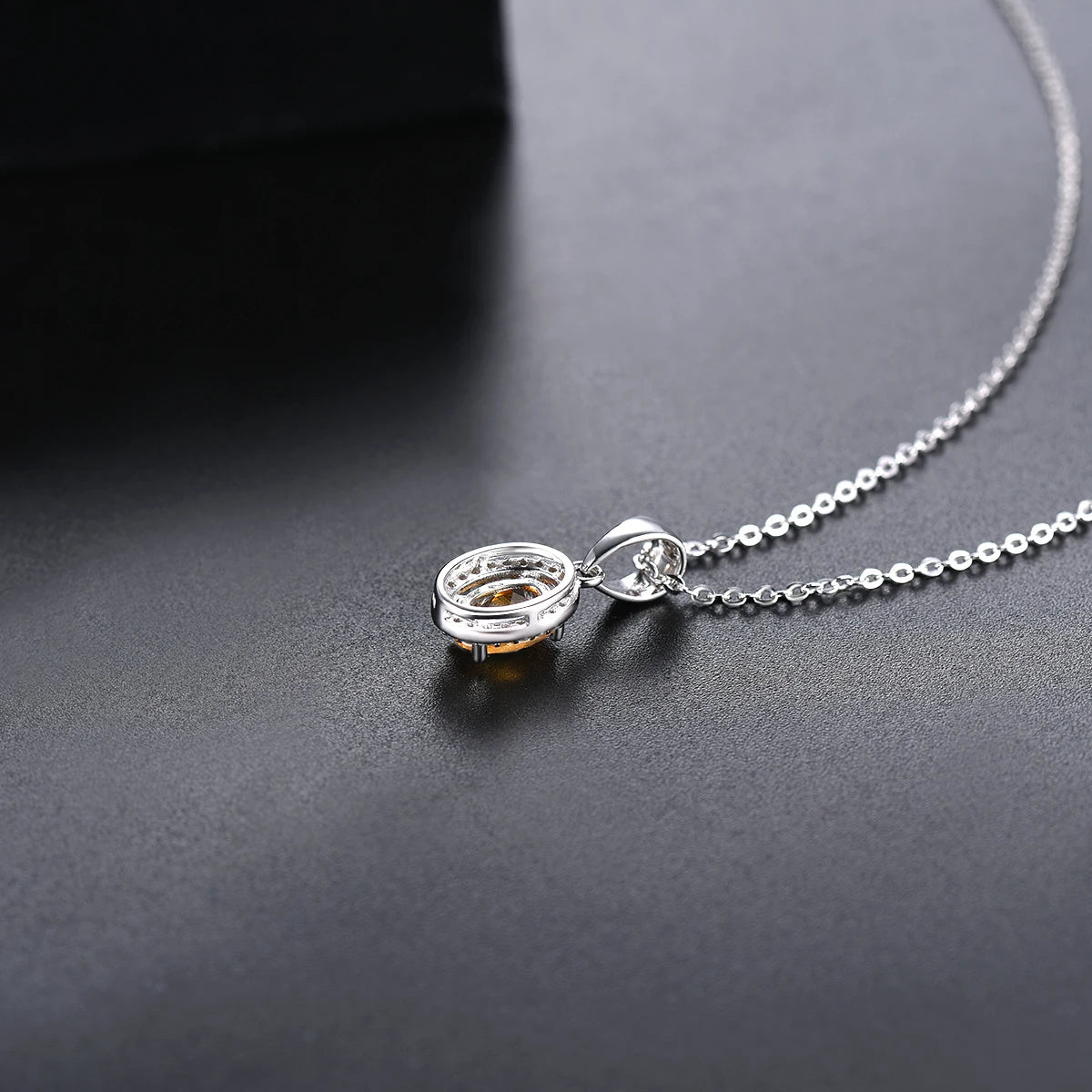 Natural Citrine 925 Sterling Silver Pendant 0.75 Carat Genuine Gemstone Classic Style Fine Jewelry for Valentine Day's Gift