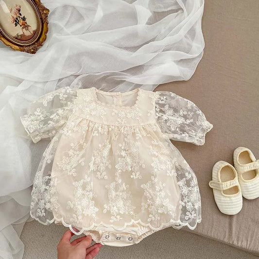 Summer Baby Clothes Infant Girls Bodysuits Lace Embroidery Bodysuit Toddler Outfit