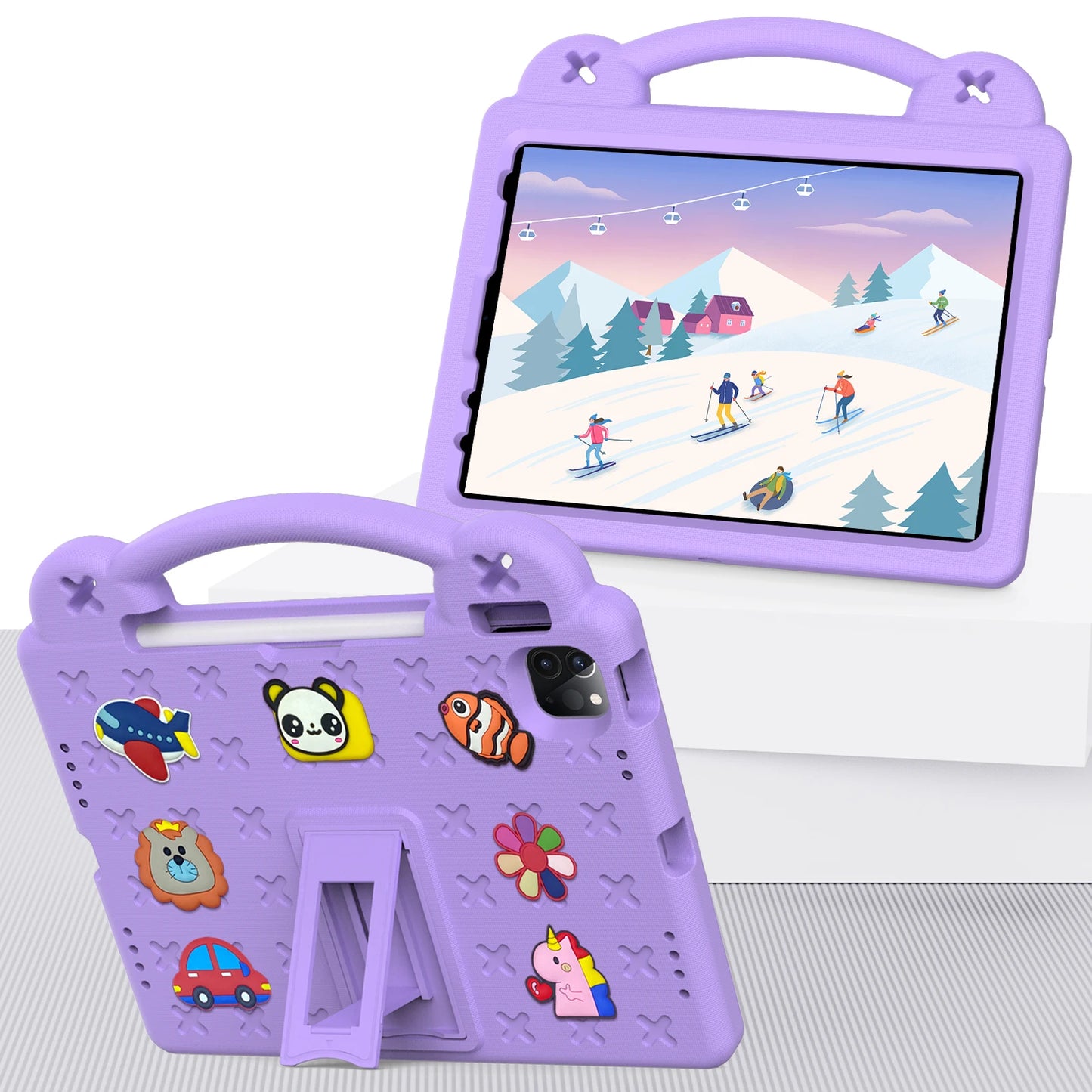 EVA Bear Stand Case For iPad 10th Air 4 5 10.9 Pro 11 10.5 9.7 2017 2018 Air 3 2 1 10.2 7-8-9th Kids Cover For Mini 1 2 3 4 5 6