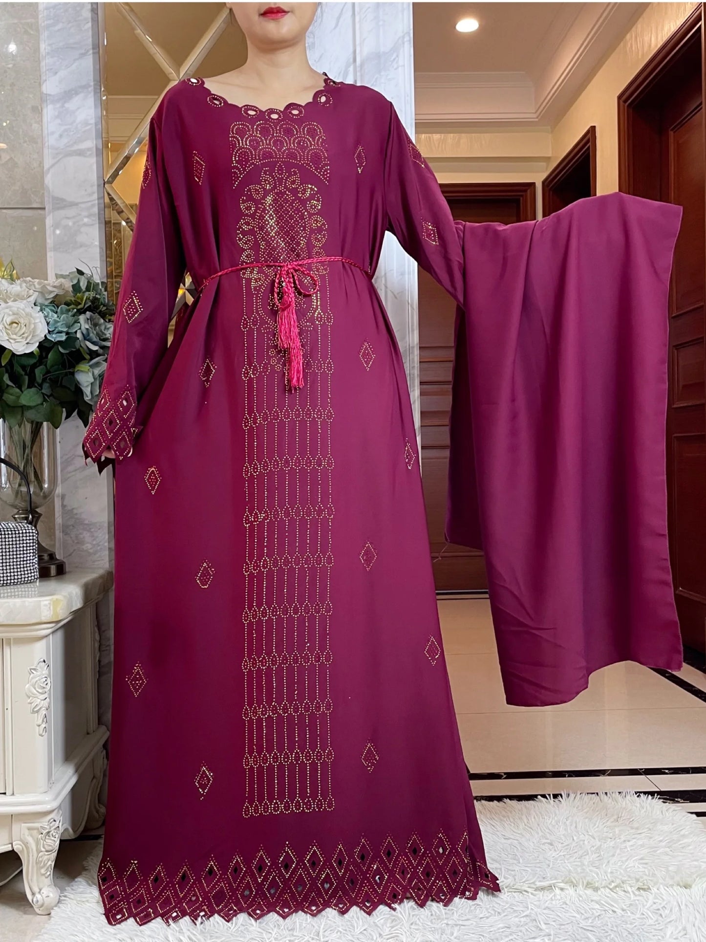 2024 Autumn Women Elegant Dresses Dubai Party Outfits Long Sleeve  Dashiki Muslim Women High-grade Comfort Fabric African Abaya