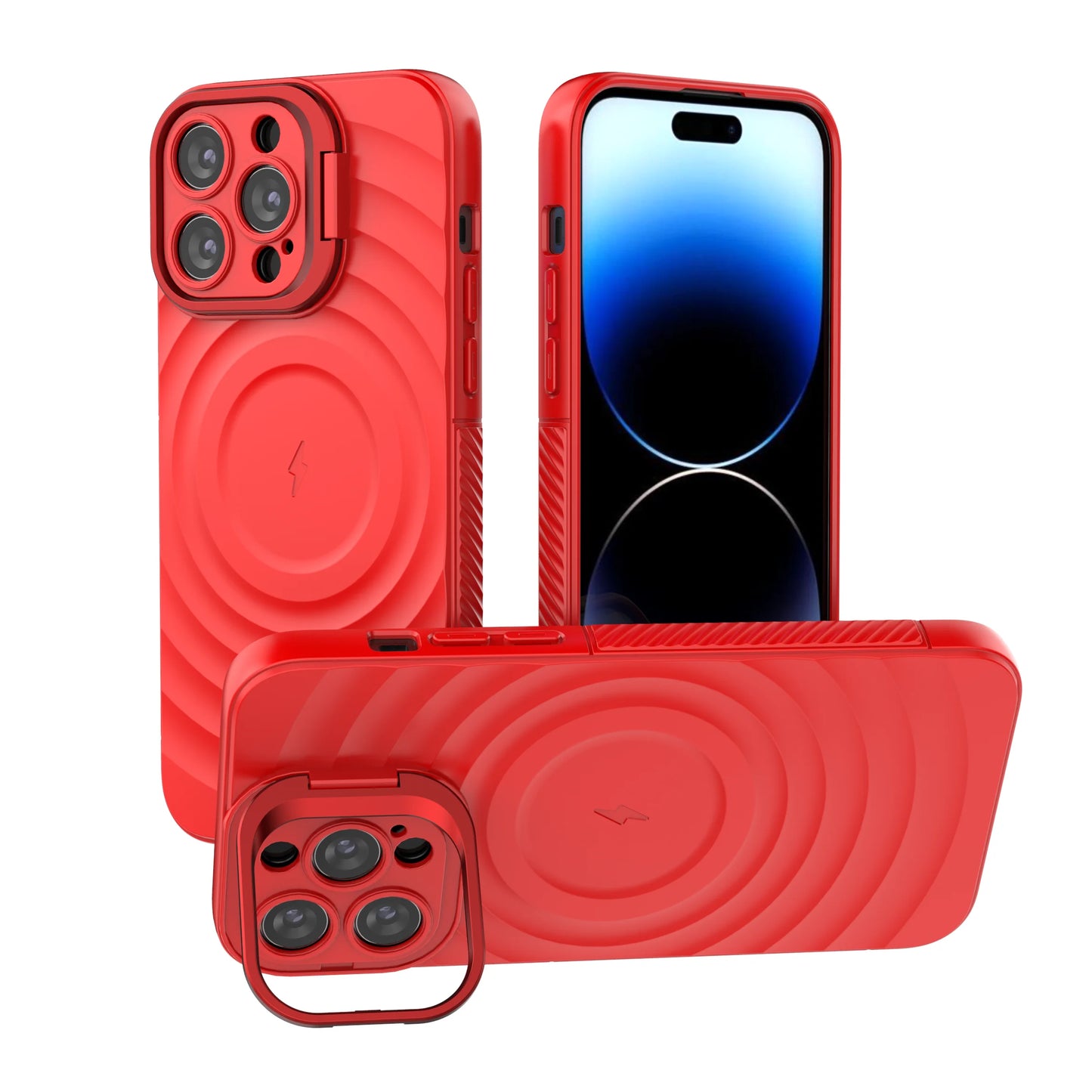 Fundas for IPhone 16 iphone 15 14 Pro MAX Shockproof Cover for iphone 13 pro max Waving Megnetic TPU Four Corner Phone Protector