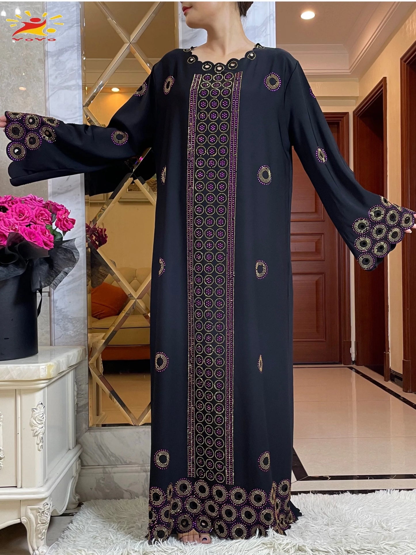 2024 Autumn Women Elegant Dresses Dubai Party Outfits Long Sleeve  Dashiki Muslim Women High-grade Comfort Fabric African Abaya