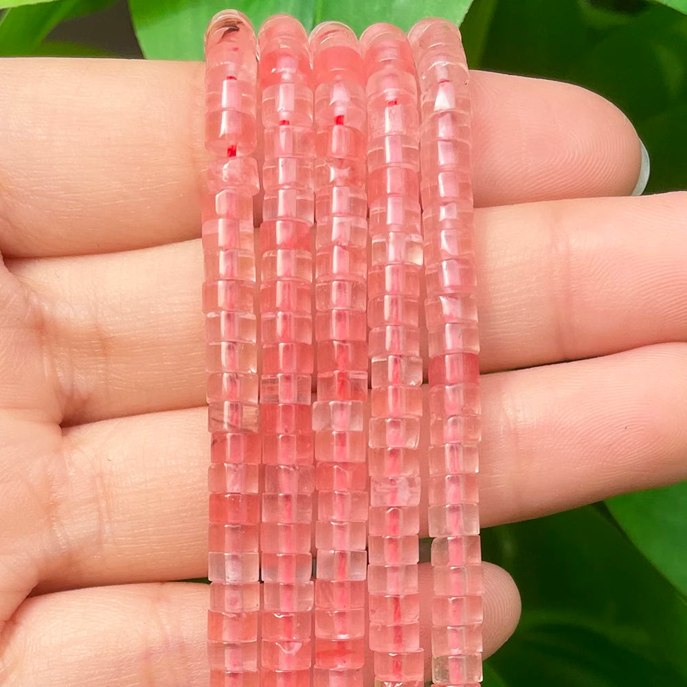 4*2mm Natural Turquoises Agates Picture Jaspers Rondelle Spacer Beads Flat Abacus Stone Beads for Jewelry DIY Making Bracelet