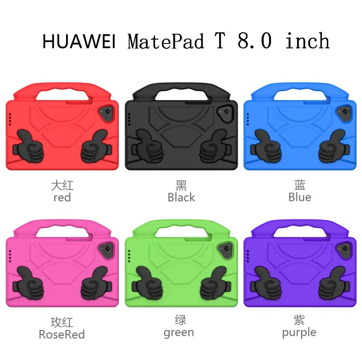 EVA Stand Case For Huawei MatePad 10.4 T10 T10S T8 Shockproof Kids Safe Cover For MediaPad M5 M6 8.4 10.8 T5 M5 Lite 8 Handheld