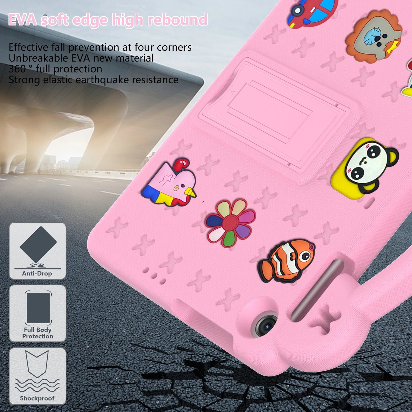 EVA Bear Stand Case For Huawei MatePad SE 10.4 10.1 Pro 10.8 12.6 T 10 10s Kids Capa Cover For MediaPad T5 10.1 M6 8.4 M5 Lite 8