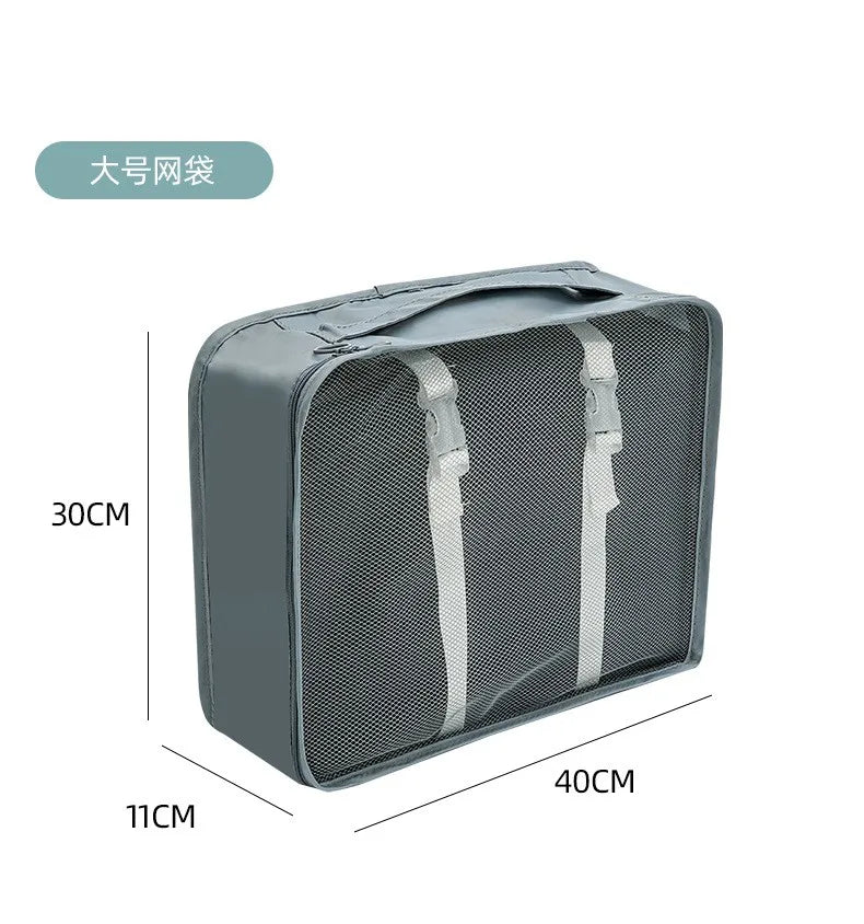 7/8/9/10 Pcs Set Travel Organizer Storage Bags Suitcase Packing Cubes Set Cases Portable Luggage Clothes Shoe Tidy Pouch Folding