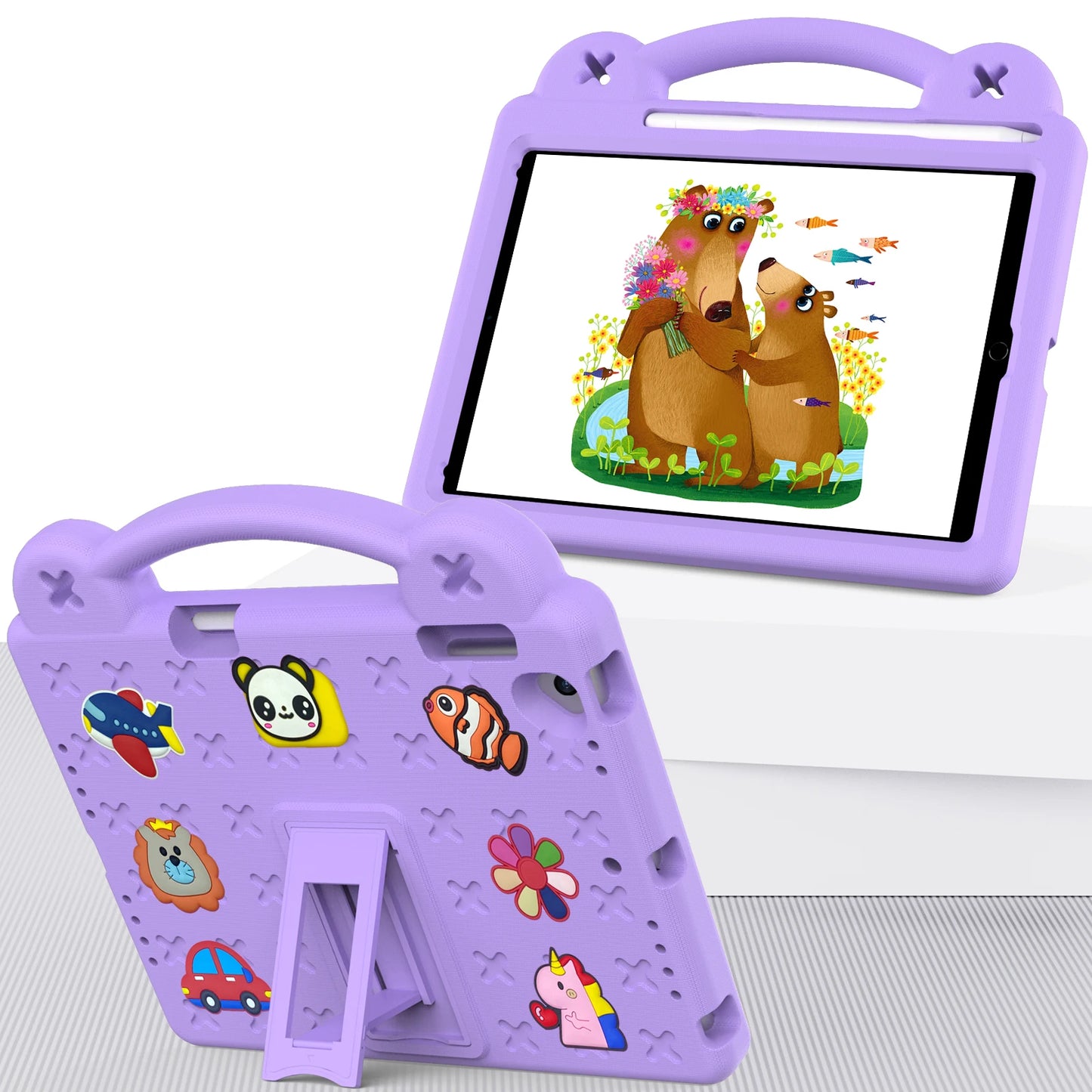 EVA Bear Stand Case For iPad 10th Air 4 5 10.9 Pro 11 10.5 9.7 2017 2018 Air 3 2 1 10.2 7-8-9th Kids Cover For Mini 1 2 3 4 5 6