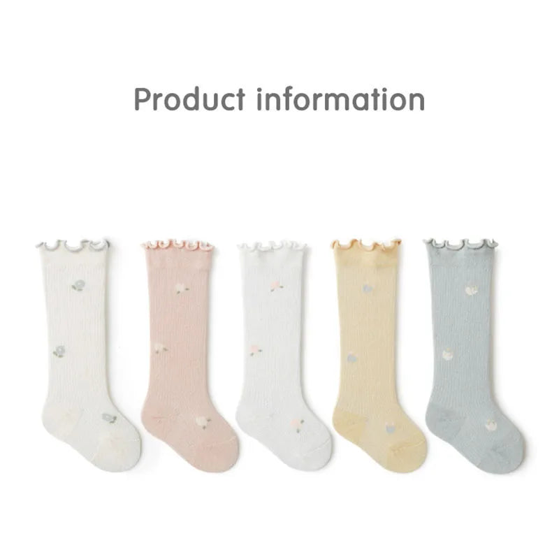 Summer Lovely Baby Socks Thin Newborn Over-Knee Long Tube Cotton Stockings Infant Anti-mosquito Socks