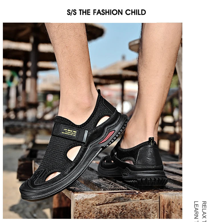 2023 New Sandals Man Fashion  Summer Breathable Outdoor Beach  Casual Comfortable Casual Shoes