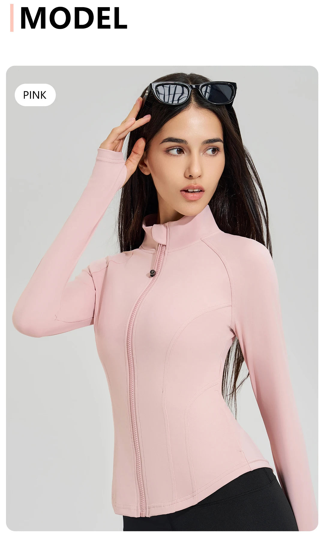 Exercise jacket yoga fitness clothing long-sleeved women four seasons running fast dry tight tops gym yoga jacket